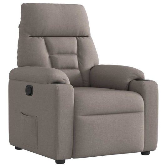 Polohovací Křeslo Taupe Textil