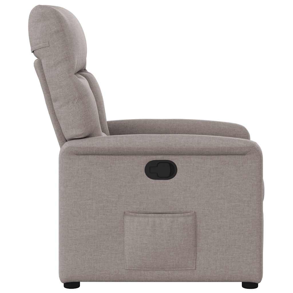 Polohovací Křeslo Taupe Textil