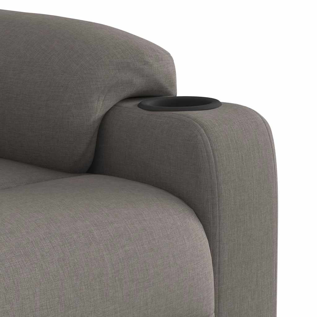 Polohovací Křeslo Taupe Textil