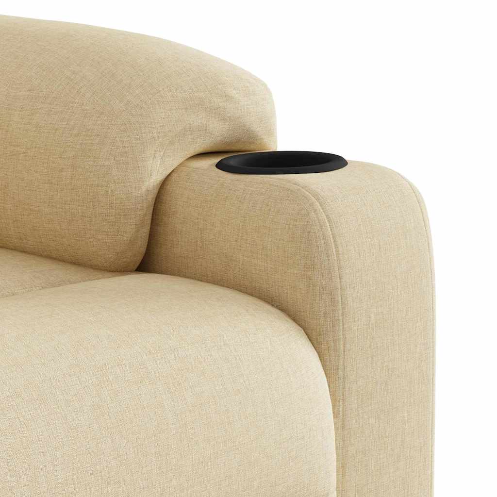 Polohovací Křeslo Krémové Textil