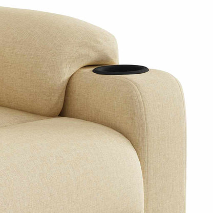 Polohovací Křeslo Krémové Textil