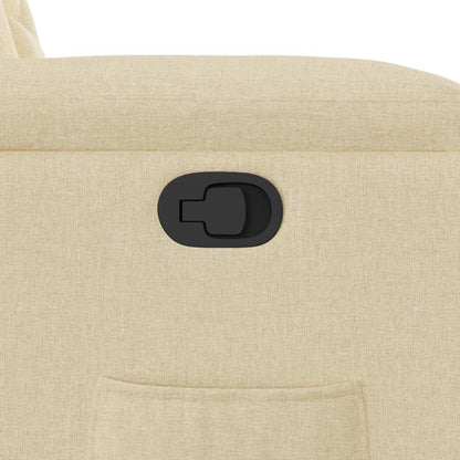 Polohovací Křeslo Krémové Textil