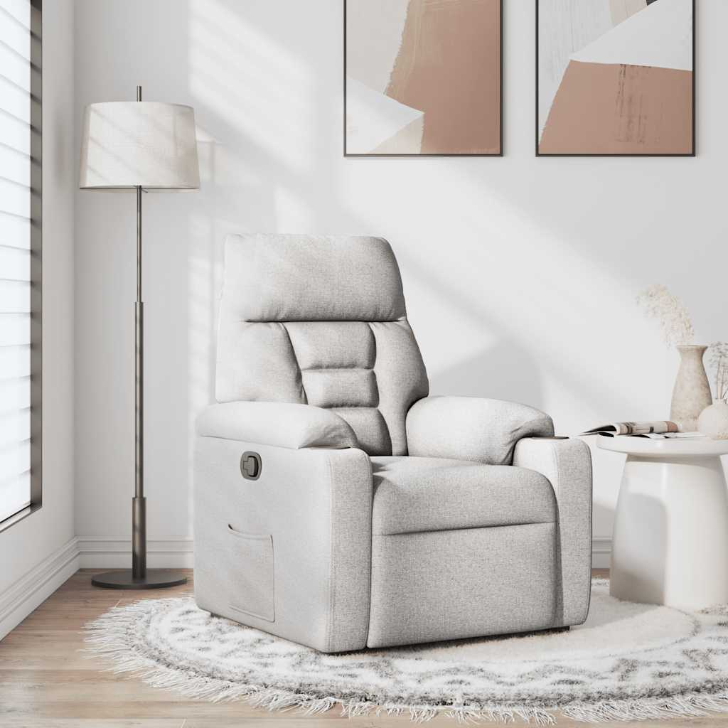 Polohovací Křeslo Obláčkově Šedá Textil