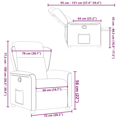 Polohovací Křeslo Světle Šedé Textil Světle Šedá