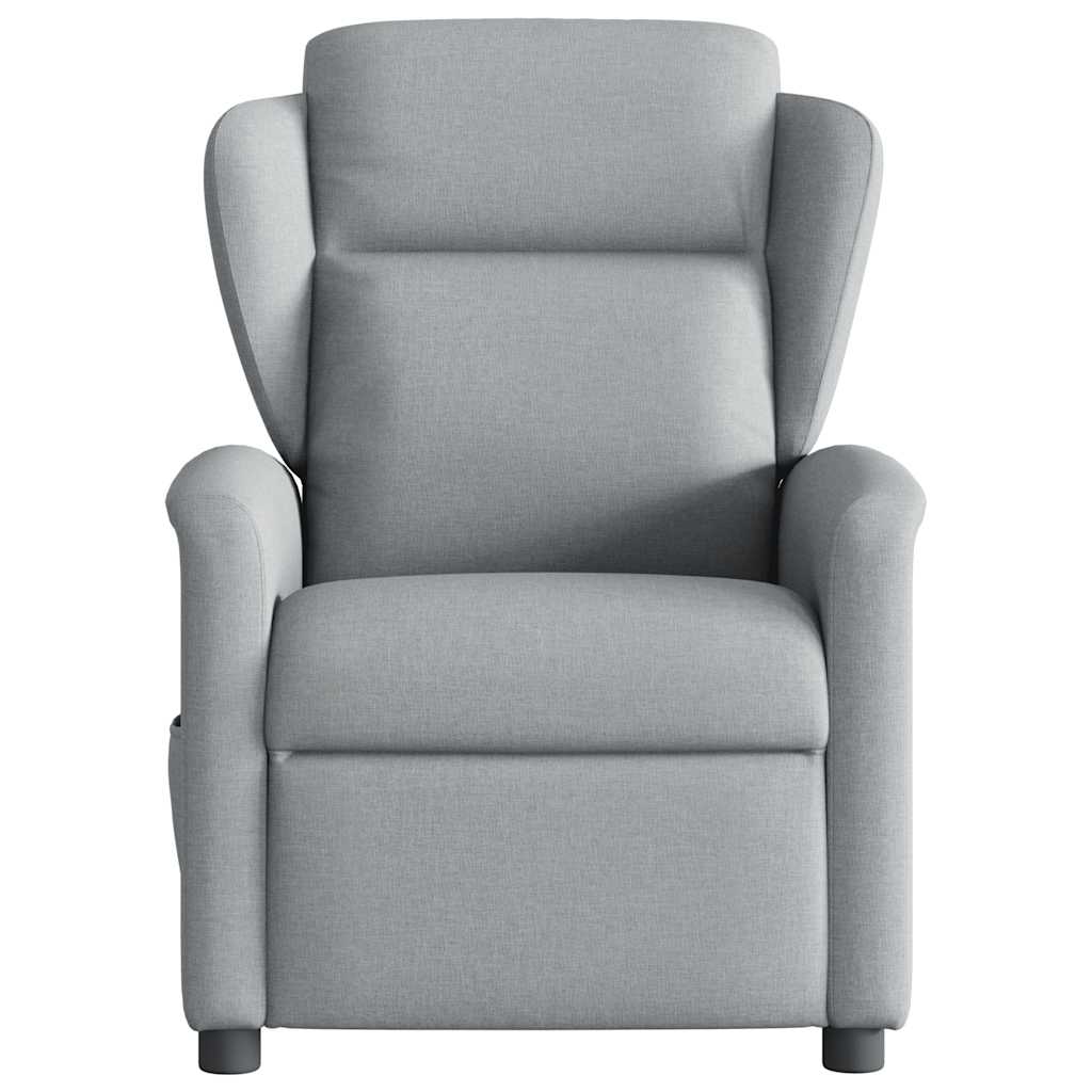 Polohovací Křeslo Světle Šedé Textil Světle Šedá