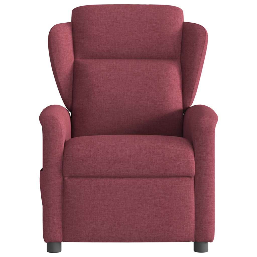Polohovací Křeslo Vínové Textil