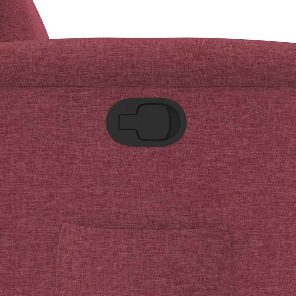 Polohovací Křeslo Vínové Textil