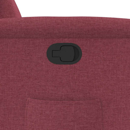 Polohovací Křeslo Vínové Textil