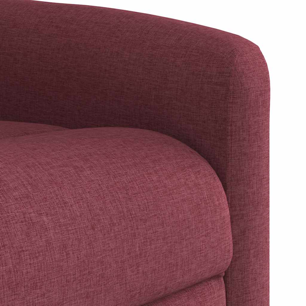 Masážní Polohovací Křeslo Vínové Textil Vínová Červená