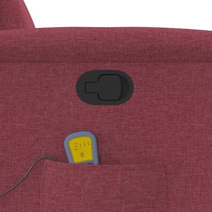 Masážní Polohovací Křeslo Vínové Textil Vínová Červená