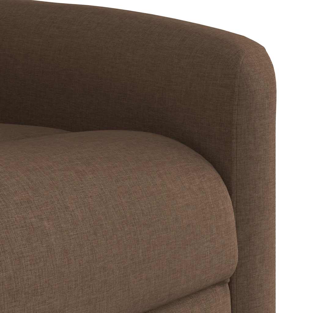 Masážní Polohovací Křeslo Hnědé Textil Hnědá