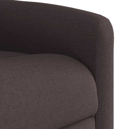 Masážní Polohovací Křeslo Tmavě Hnědé Textil Tmavě Hnědá