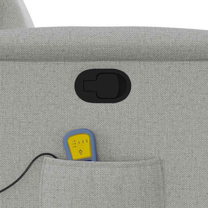 Masážní Polohovací Křeslo Textil Obláčkově Šedá
