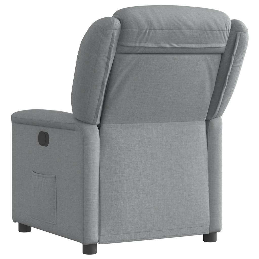 Polohovací Křeslo Světle Šedé Textil Světle Šedá