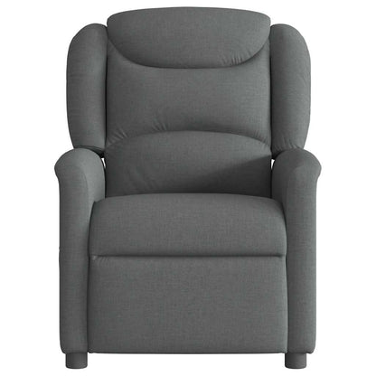 Polohovací Křeslo Tmavě Šedé Textil Tmavě Šedá