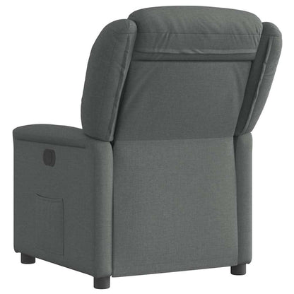 Polohovací Křeslo Tmavě Šedé Textil Tmavě Šedá
