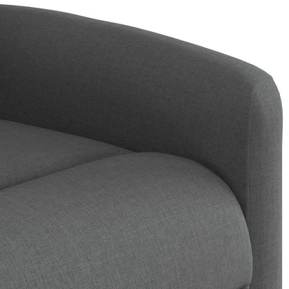 Polohovací Křeslo Tmavě Šedé Textil Tmavě Šedá