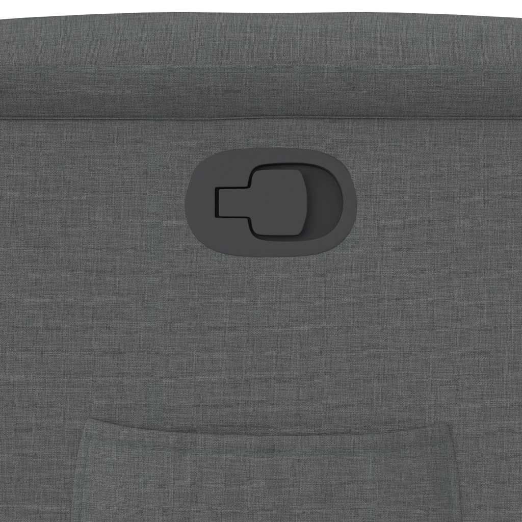 Polohovací Křeslo Tmavě Šedé Textil Tmavě Šedá