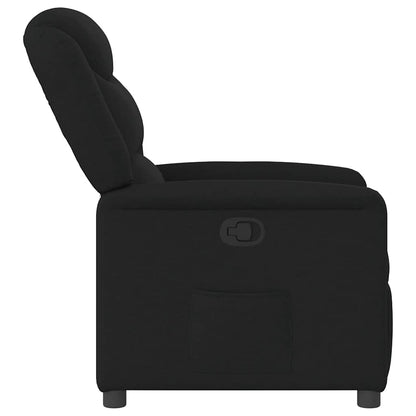 Polohovací Křeslo Černé Textil Černá