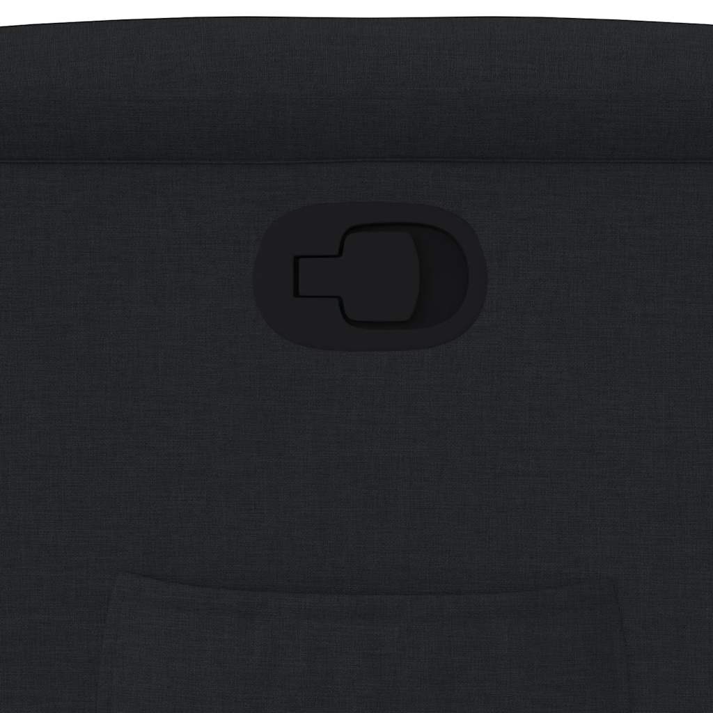 Polohovací Křeslo Černé Textil Černá