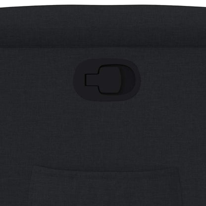 Polohovací Křeslo Černé Textil Černá