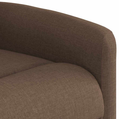 Polohovací Křeslo Hnědé Textil Hnědá
