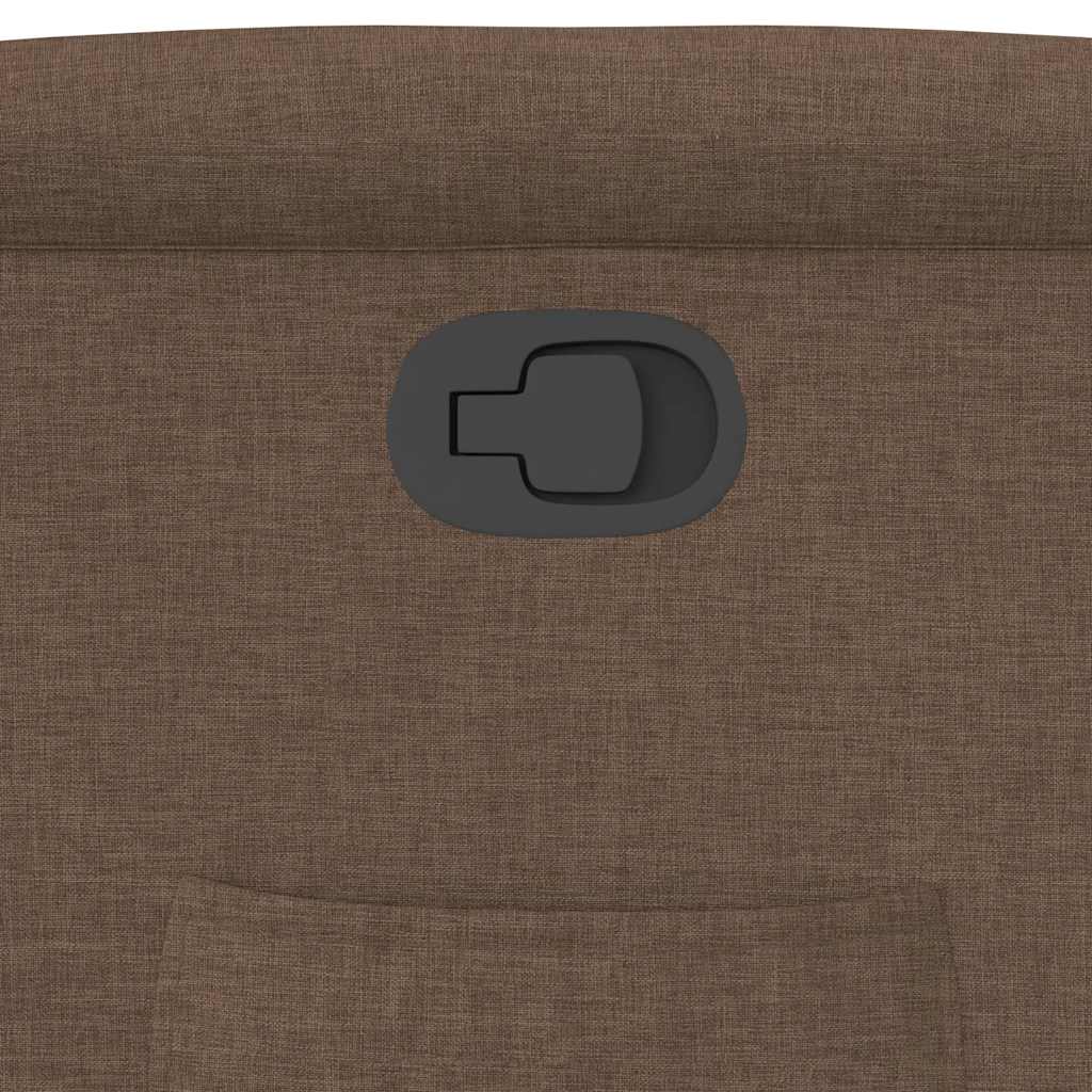 Polohovací Křeslo Hnědé Textil Hnědá