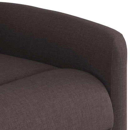 Polohovací Křeslo Tmavě Hnědé Textil Tmavě Hnědá