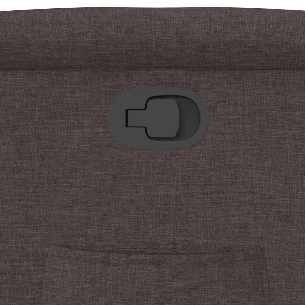 Polohovací Křeslo Tmavě Hnědé Textil Tmavě Hnědá