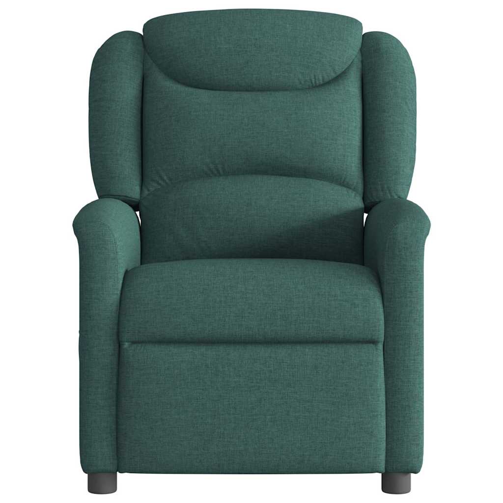 Polohovací Křeslo Tmavě Zelené Textil Tmavě Zelená