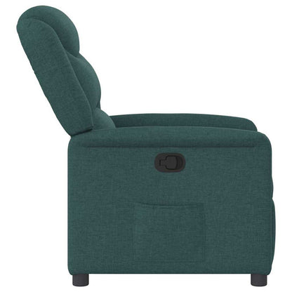 Polohovací Křeslo Tmavě Zelené Textil Tmavě Zelená