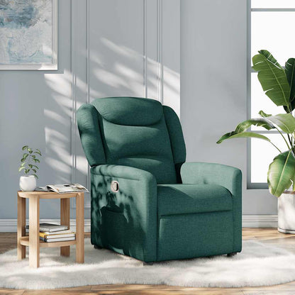 Polohovací Křeslo Tmavě Zelené Textil Tmavě Zelená