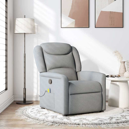 Polohovací Křeslo Světle Šedé Textil Světle Šedá