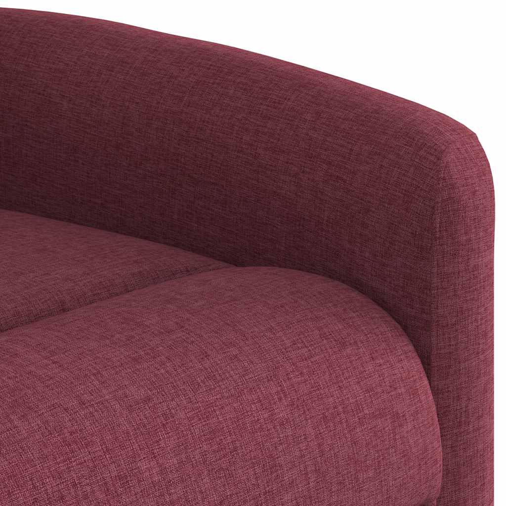 Masážní Polohovací Křeslo Vínové Textil Vínová Červená