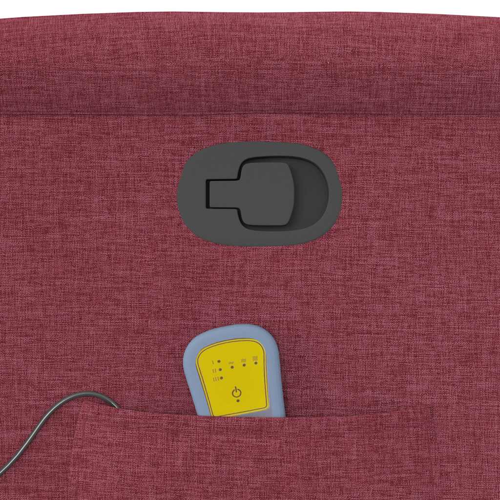 Masážní Polohovací Křeslo Vínové Textil Vínová Červená