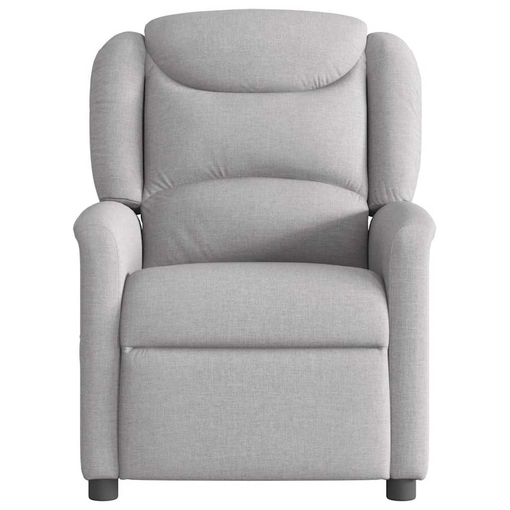 Masážní Polohovací Křeslo Textil Obláčkově Šedá