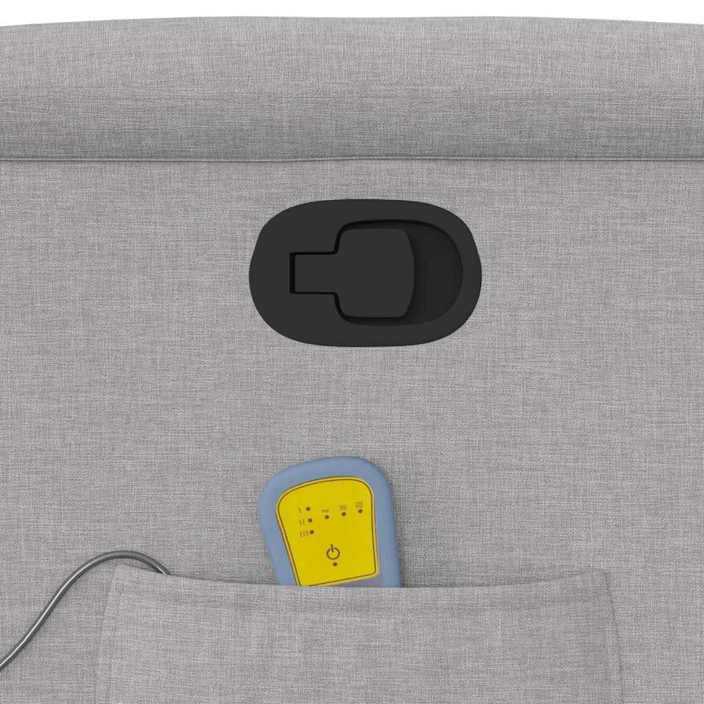 Masážní Polohovací Křeslo Textil Obláčkově Šedá