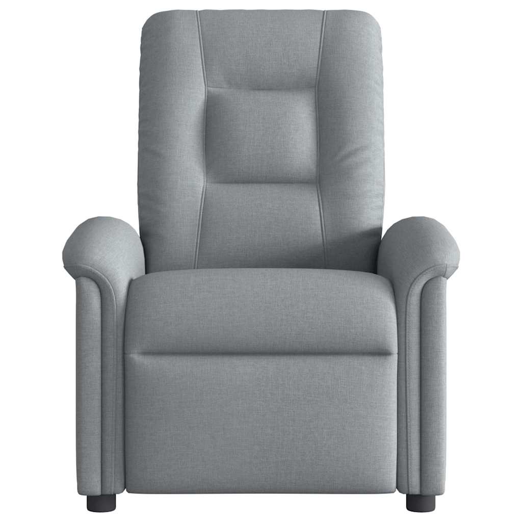 Polohovací Křeslo Světle Šedé Textil Světle Šedá