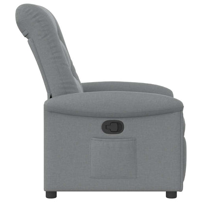 Polohovací Křeslo Světle Šedé Textil Světle Šedá
