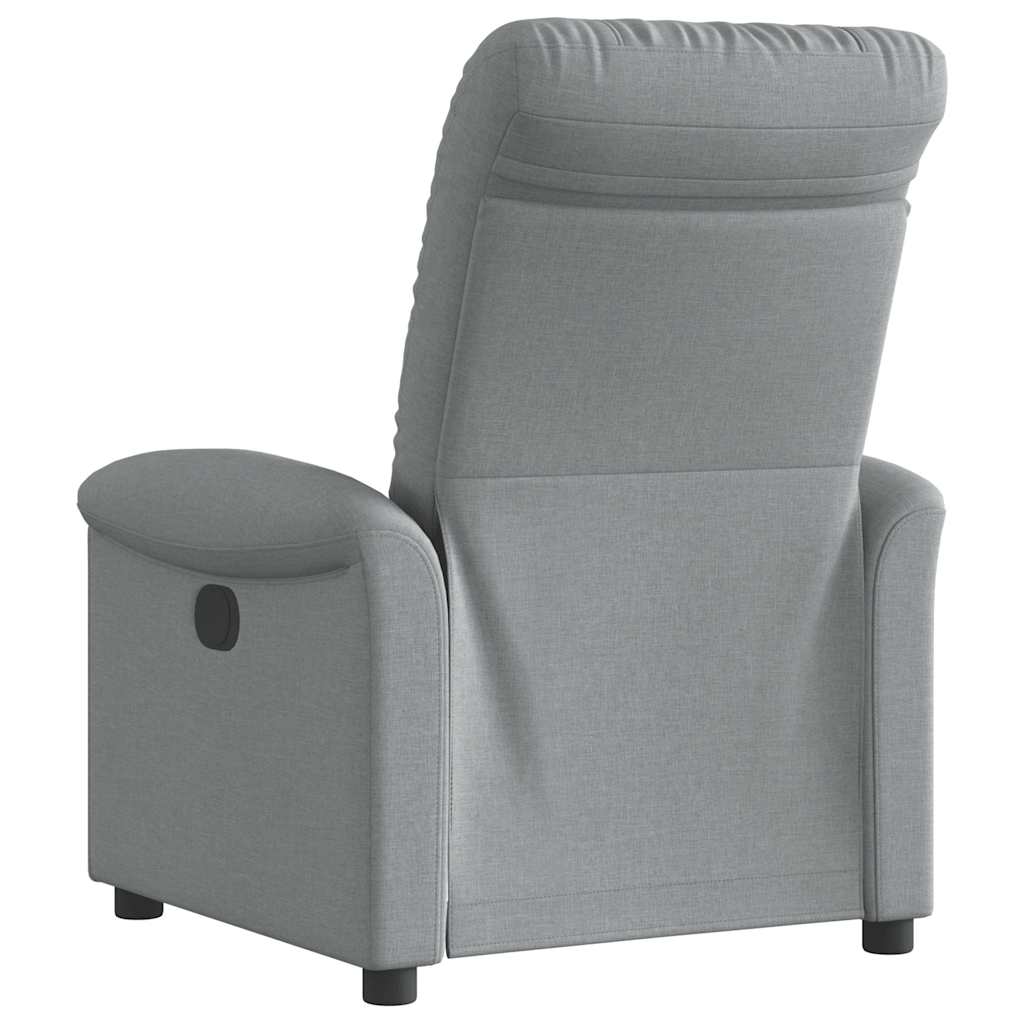 Polohovací Křeslo Světle Šedé Textil Světle Šedá