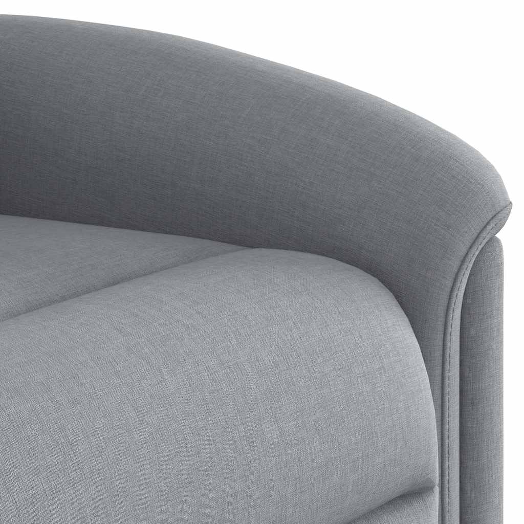 Polohovací Křeslo Světle Šedé Textil Světle Šedá