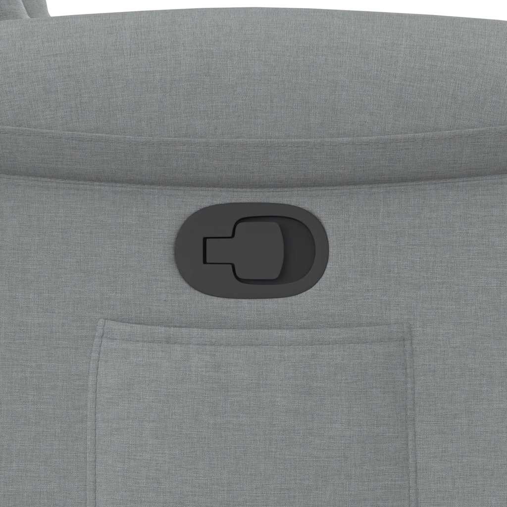 Polohovací Křeslo Světle Šedé Textil Světle Šedá