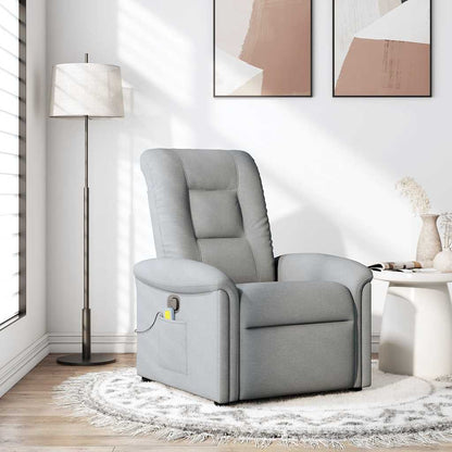 Polohovací Křeslo Světle Šedé Textil Světle Šedá