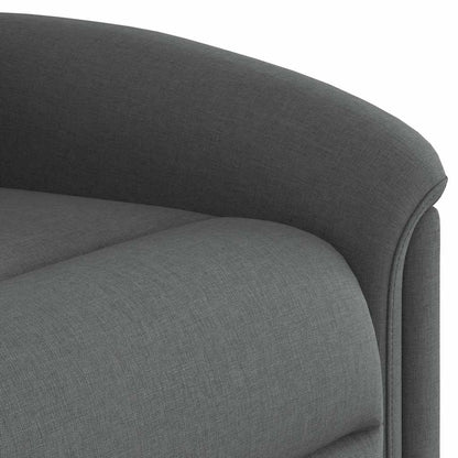Masážní Polohovací Křeslo Tmavě Šedé Textil Tmavě Šedá