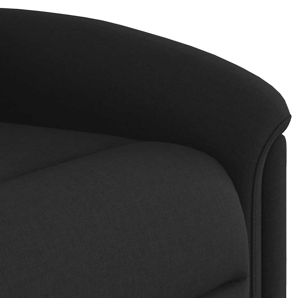 Masážní Polohovací Křeslo Černé Textil Černá