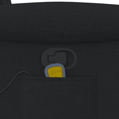 Masážní Polohovací Křeslo Černé Textil Černá