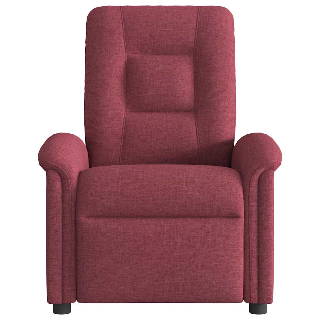 Masážní Polohovací Křeslo Vínové Textil Vínová Červená