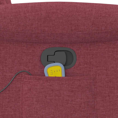 Masážní Polohovací Křeslo Vínové Textil Vínová Červená