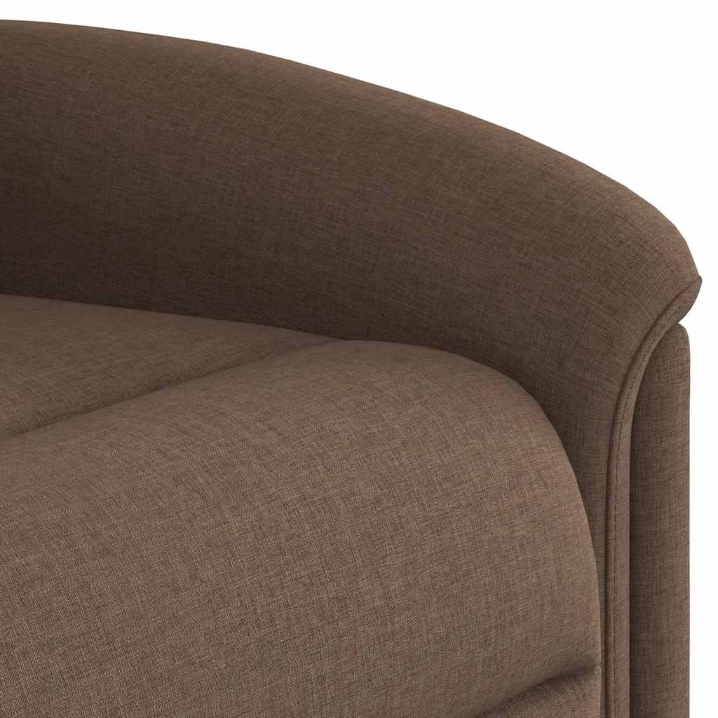 Masážní Polohovací Křeslo Hnědé Textil Hnědá