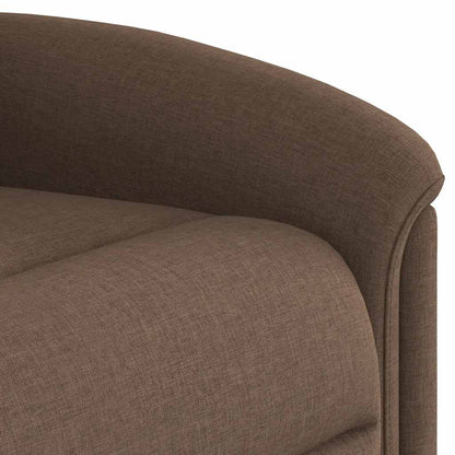 Masážní Polohovací Křeslo Hnědé Textil Hnědá
